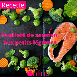 Feuilleté au saumon et petits légumes